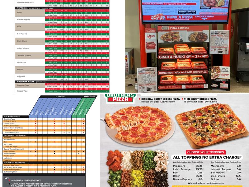 Hunt Brothers Pizza Menu