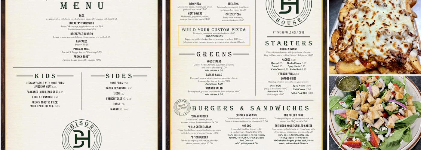 Bison House Menu