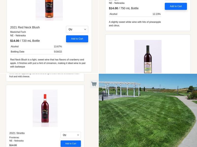 Feather River Vineyards Menu