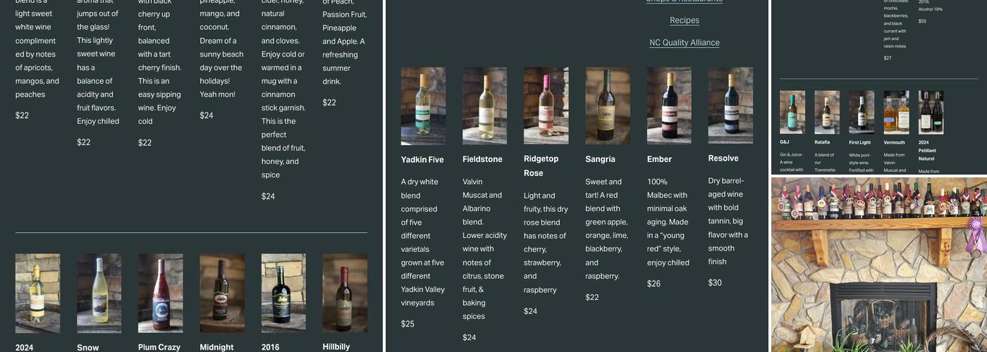 Windsor Run Cellars Menu
