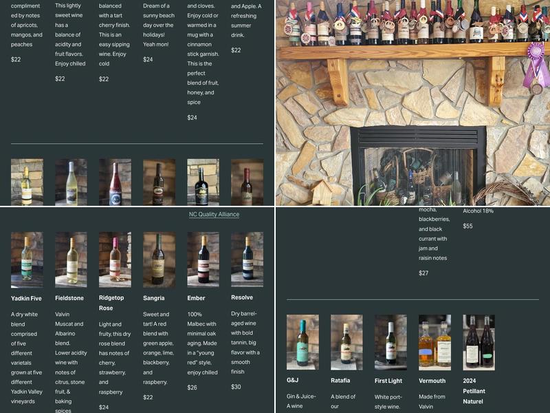 Windsor Run Cellars Menu