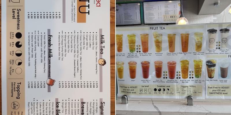 Sharetea Moore Menu