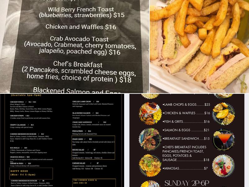 The Corner Bar and Lounge Menu