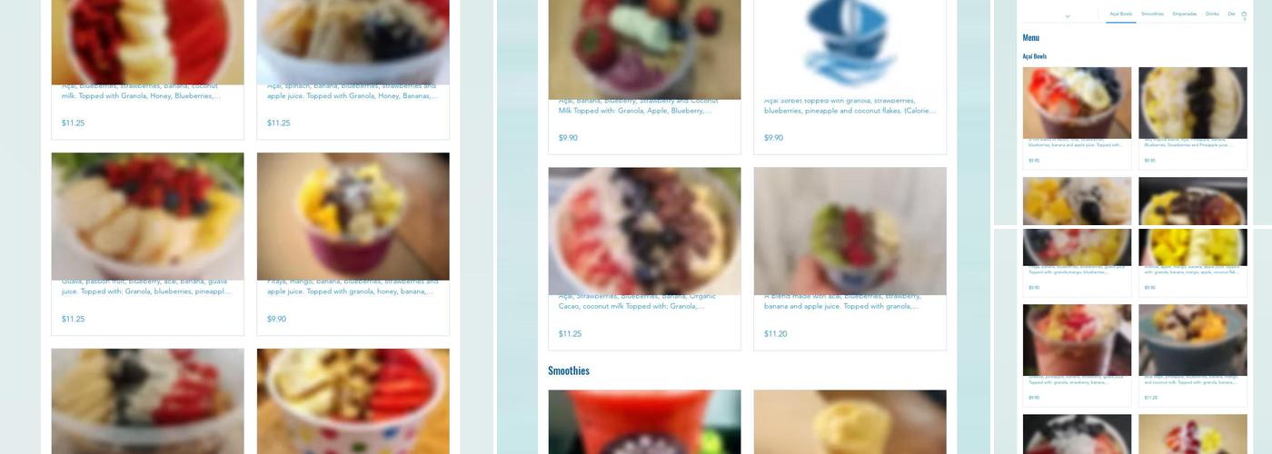 Paradise Port Cafe Menu