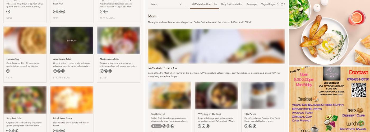 Another Veggy Addict Menu