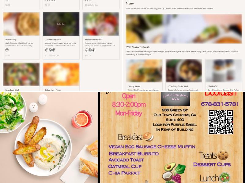 Another Veggy Addict Menu