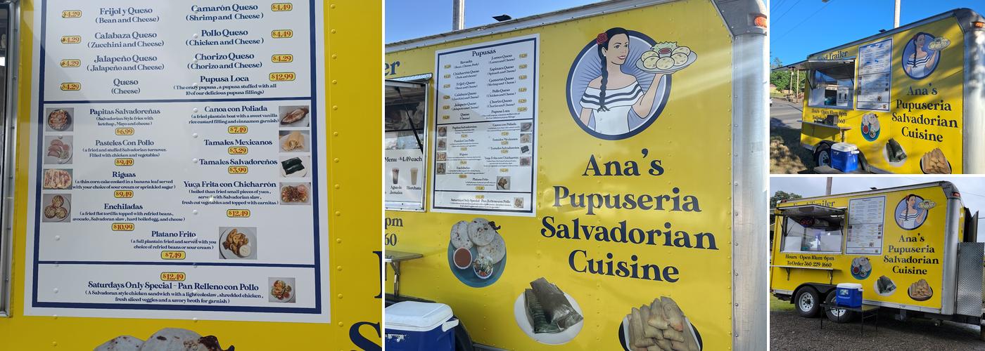 Ana’s Pupuseria Menu