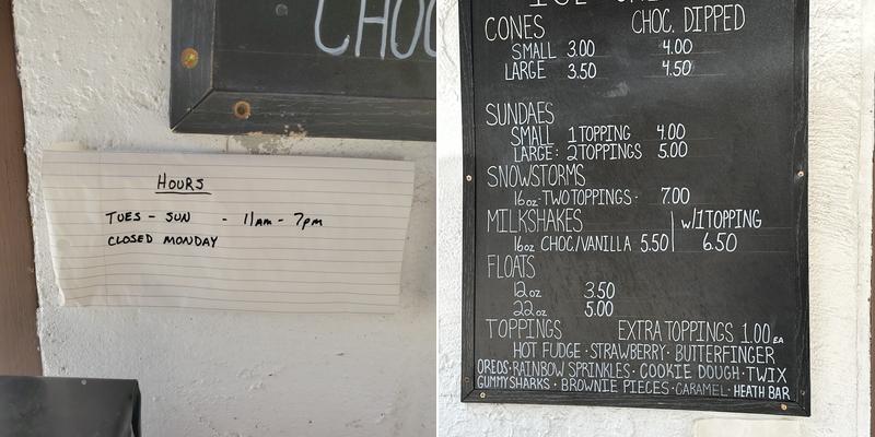 Wolf Hogies & Ice Cream Menu