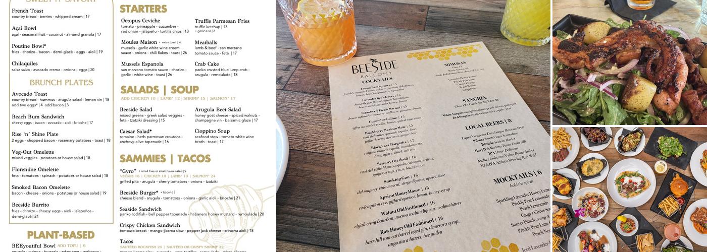 Beeside Balcony Menu