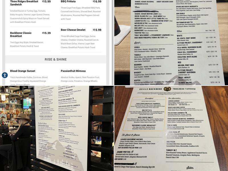 Devil’s Backbone Taproom Menu