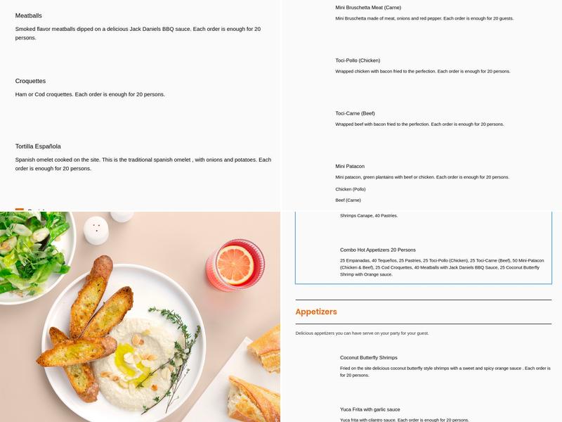 Garcia's Paella Cafe-Cater Menu