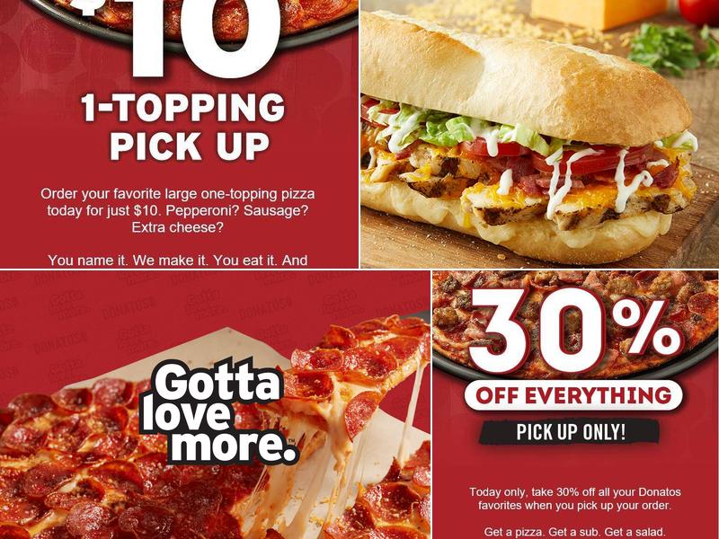 Donatos Pizza Menu