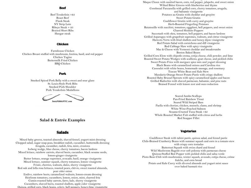 Just a Nibble NYC Menu