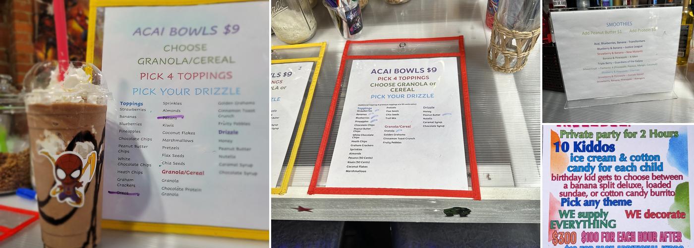 Heroes & Villains Sweets & Treats Menu