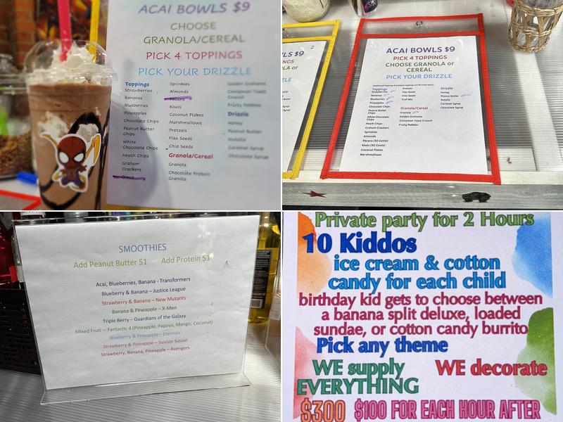 Heroes & Villains Sweets & Treats Menu