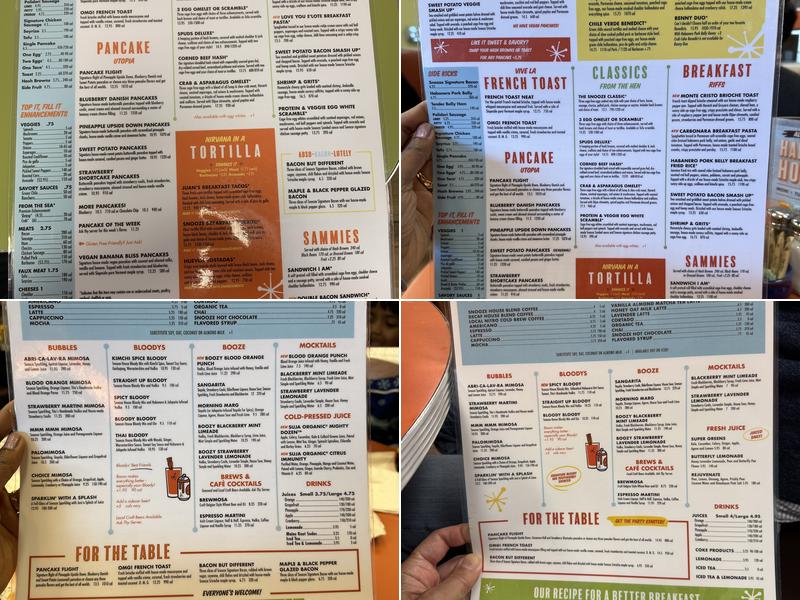 Snooze, an A.M. Eatery Menu