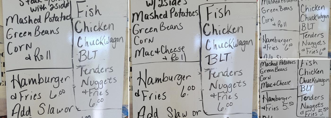 Mom and Pops Mt Zion Diner Menu