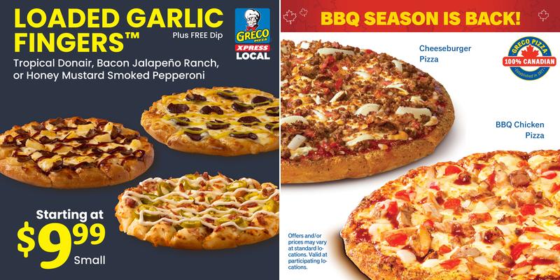 Greco Pizza Xpress Menu