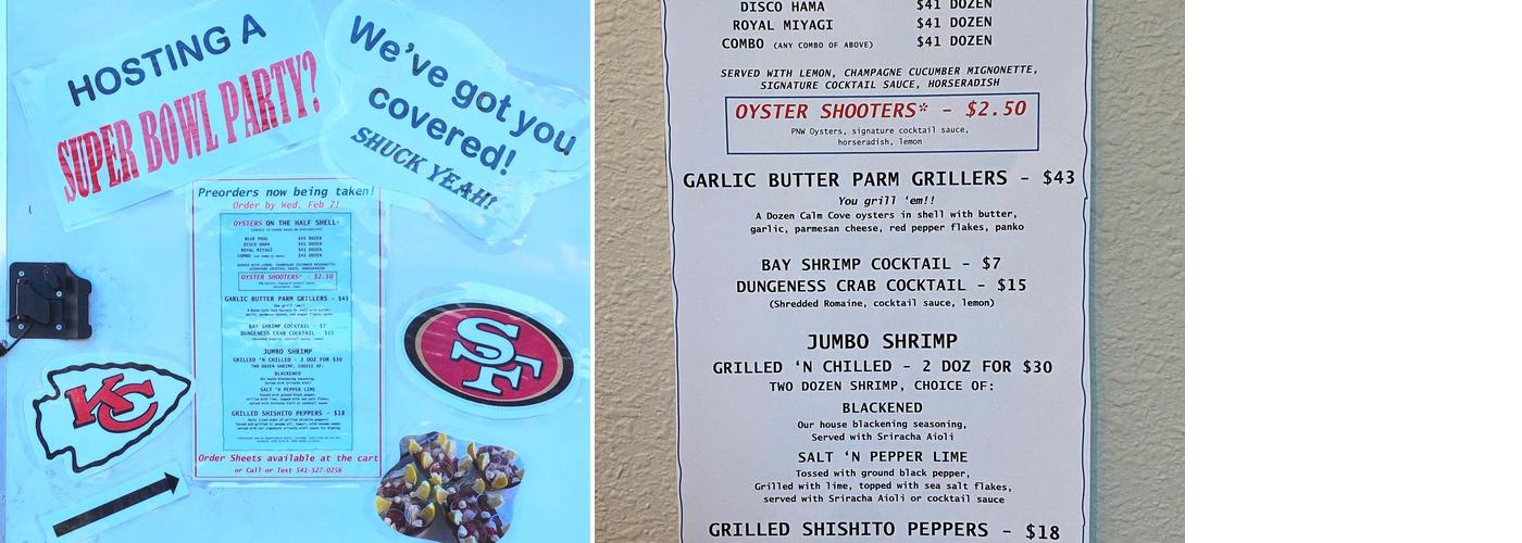 Mother Shuckers Bend Menu