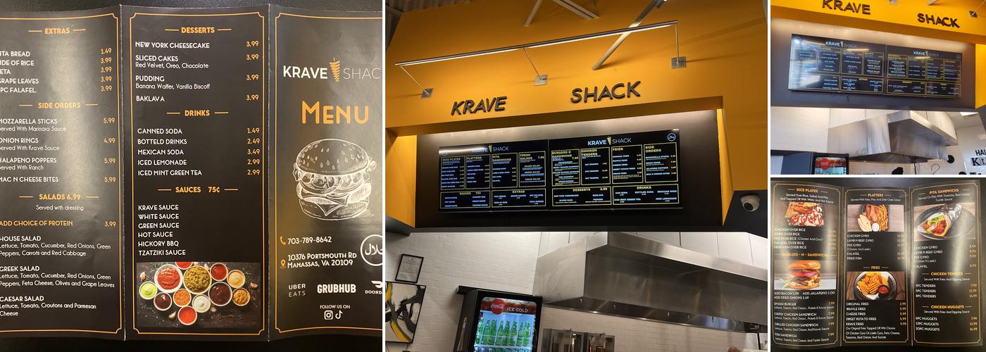 Krave shack Menu