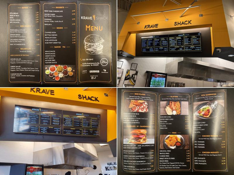 Krave shack Menu