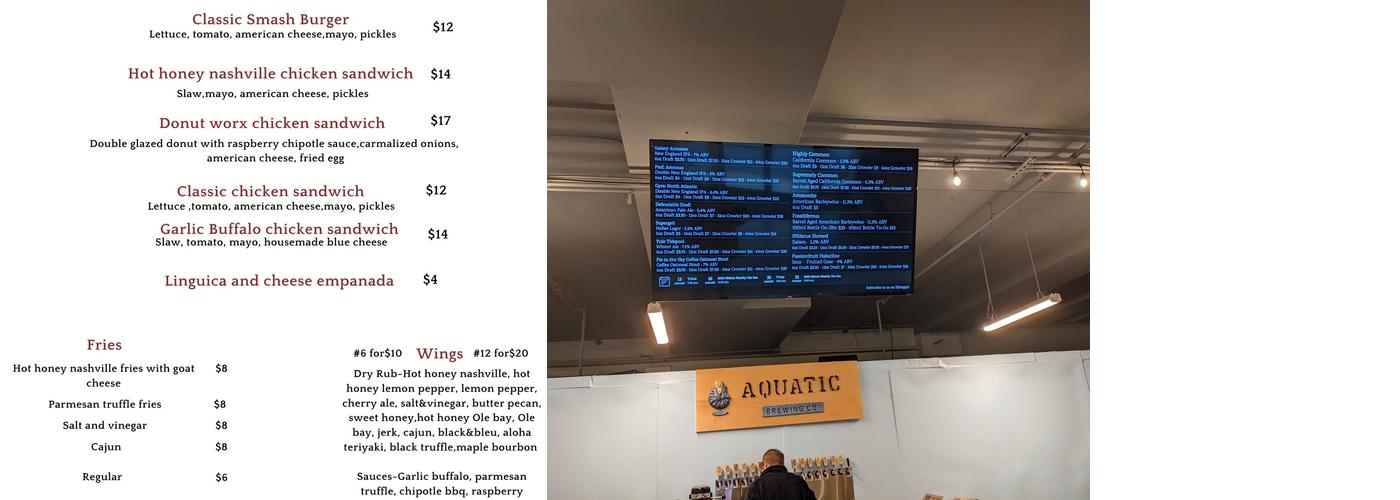 Aquatic Brewing Menu
