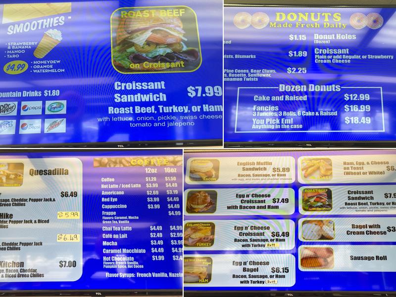 Daylight Donuts Menu
