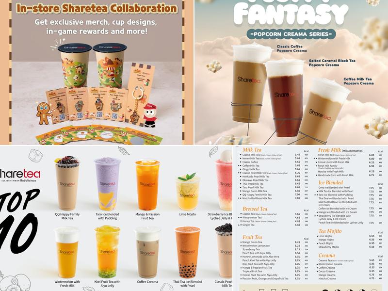 Sharetea Castle Rock Menu
