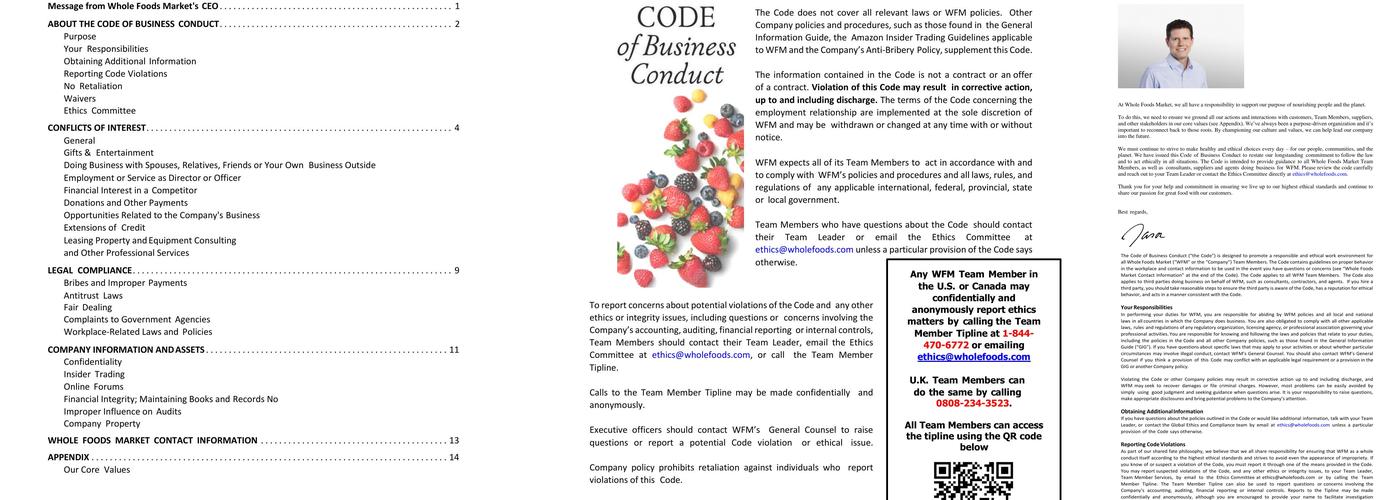 WFM Coffee & Juice Bar Menu