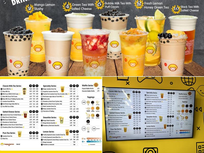 Happy Lemon Brighton Menu