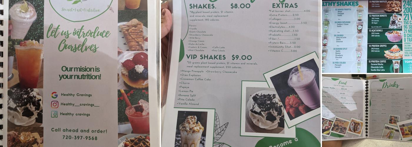 Healthy Cravings Menu