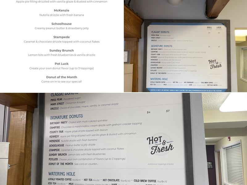 SMALL TOWN MINI DONUTS Menu