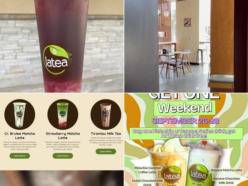 Latea Bubble Tea Menu