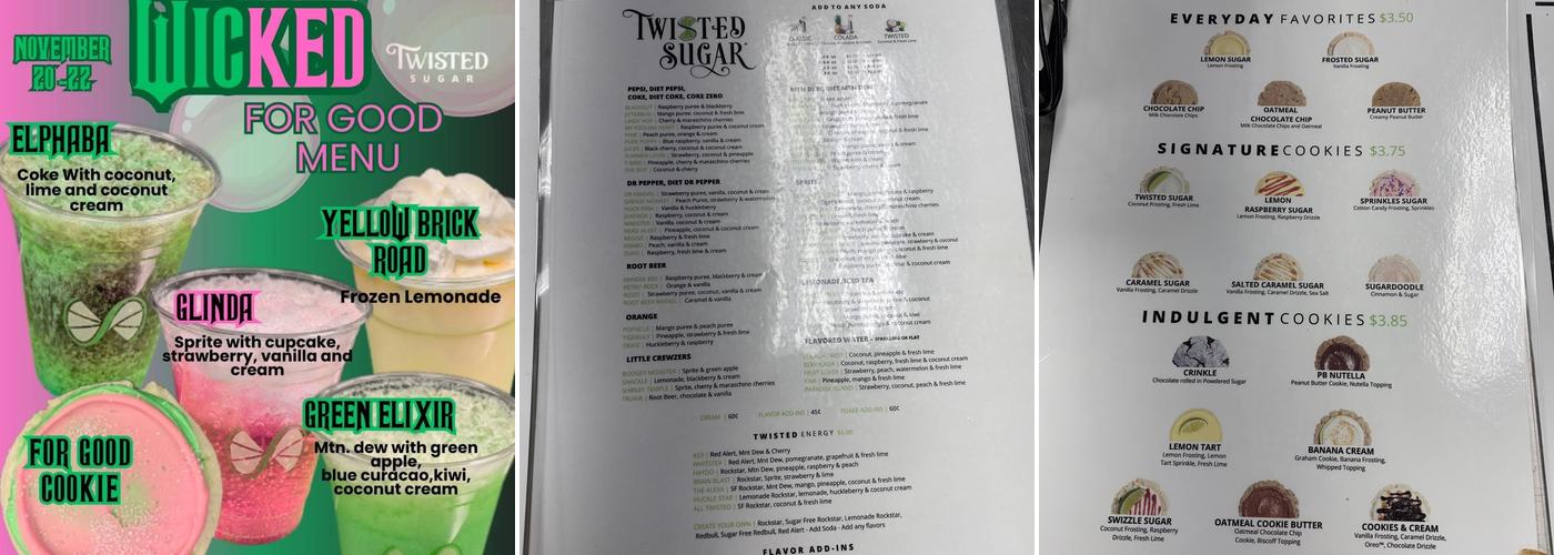 Twisted Sugar Menu