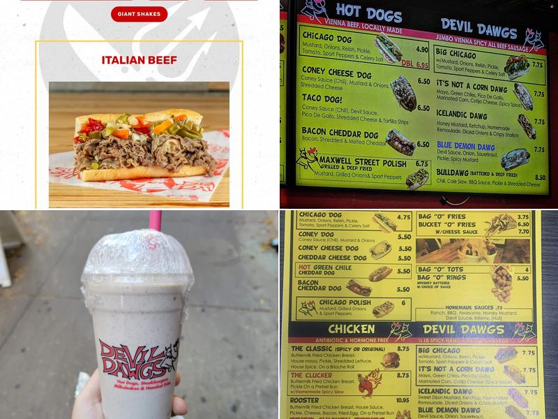 Devil Dawgs Rush St Menu