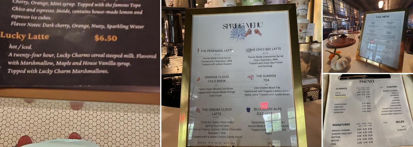 Knucklebones Elixir Co Menu