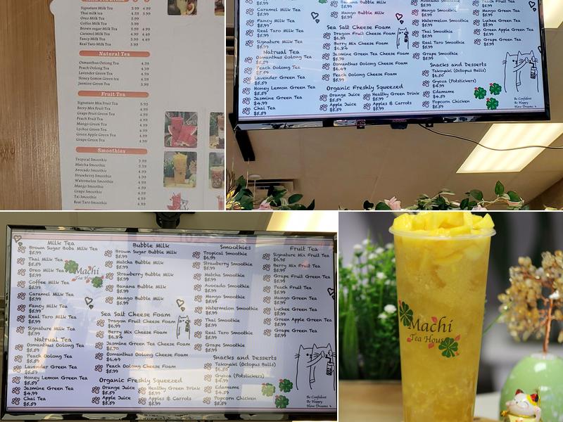 Machi Tea House Menu