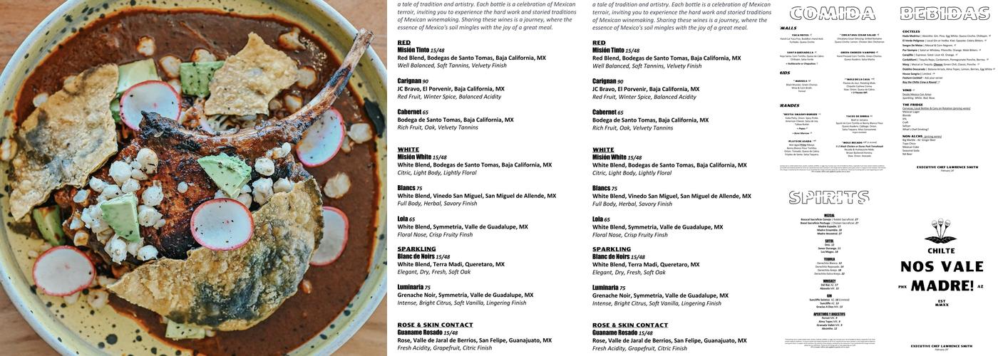 Chilte Menu
