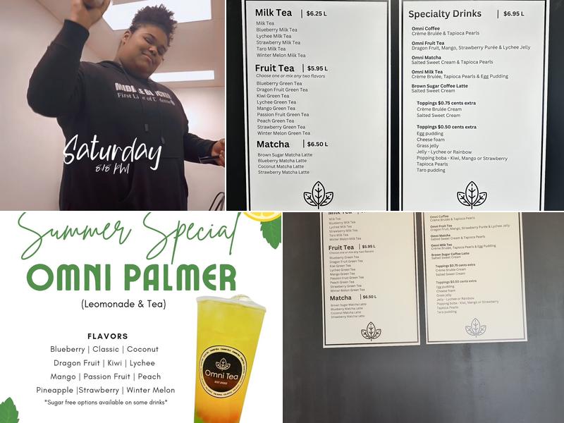 Omni Tea Menu