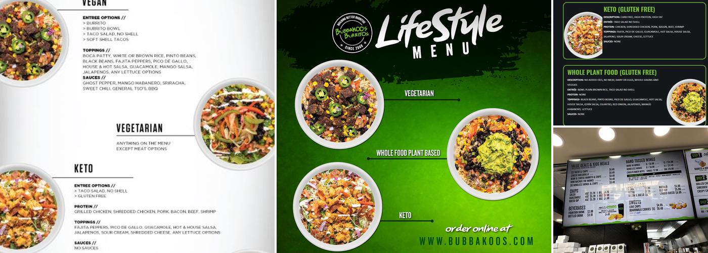Bubbakoo's Burritos Menu