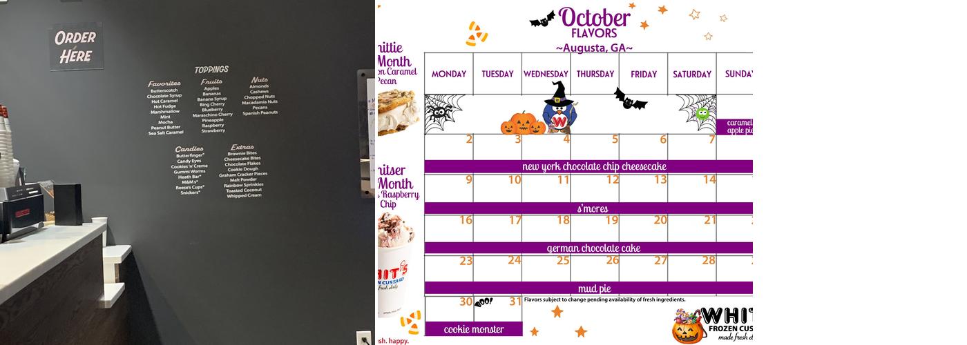 WHIT'S FROZEN CUSTARD OF AUGUSTA Menu