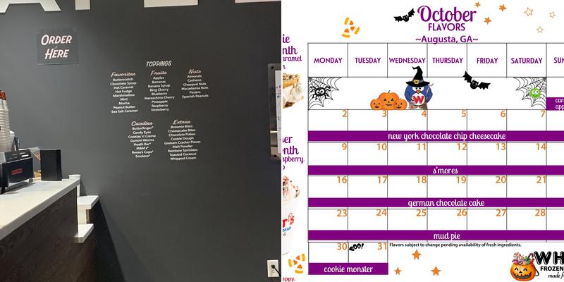 WHIT'S FROZEN CUSTARD OF AUGUSTA Menu