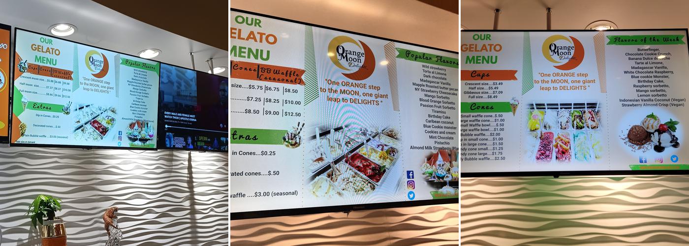 Orange Moon Delights Menu