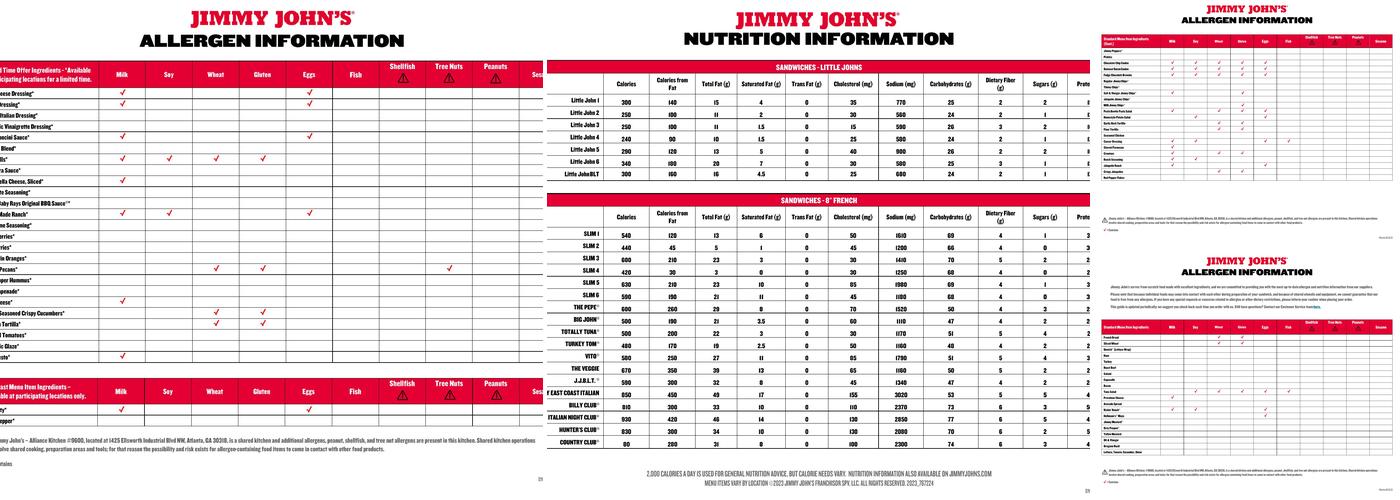Jimmy John's Menu