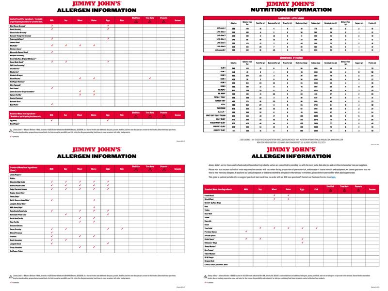 Jimmy John's Menu