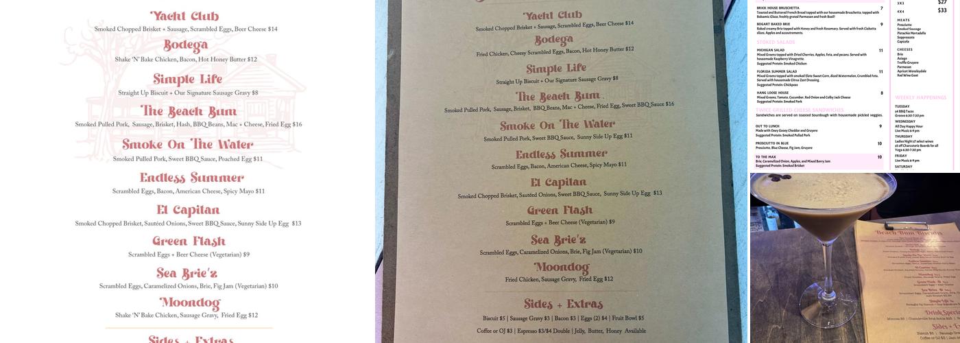 The Wine House + BBQ Menu