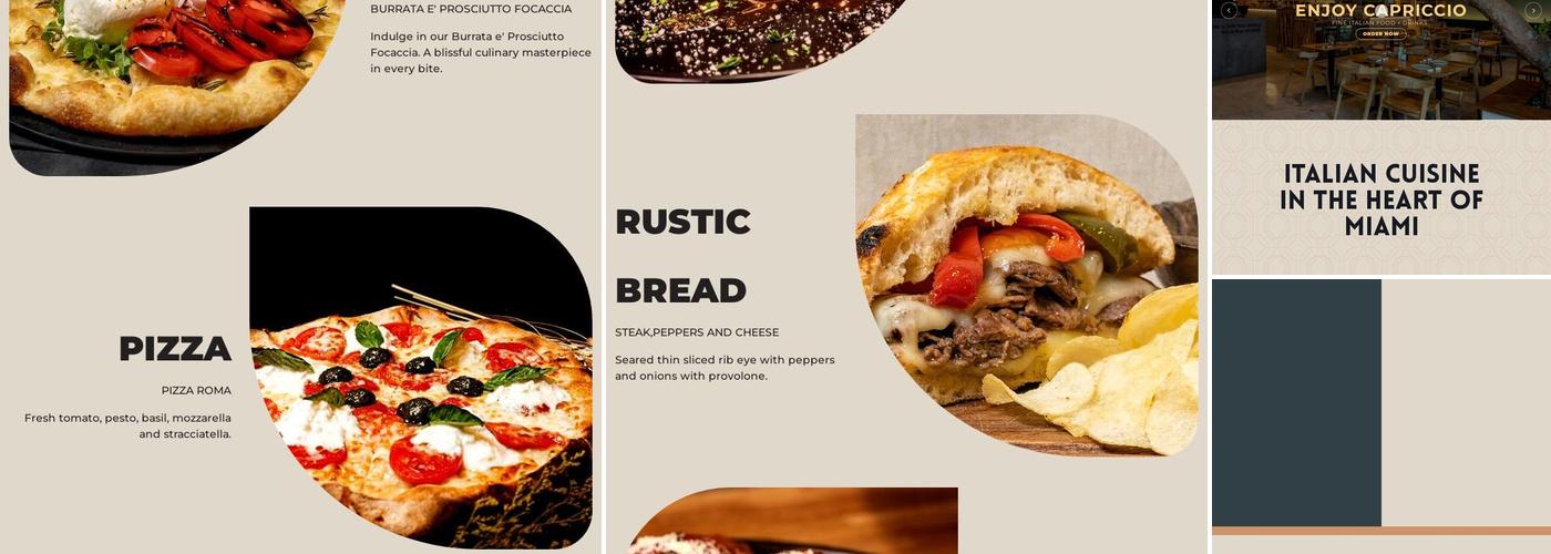 Capriccio Blue Lagoon Menu