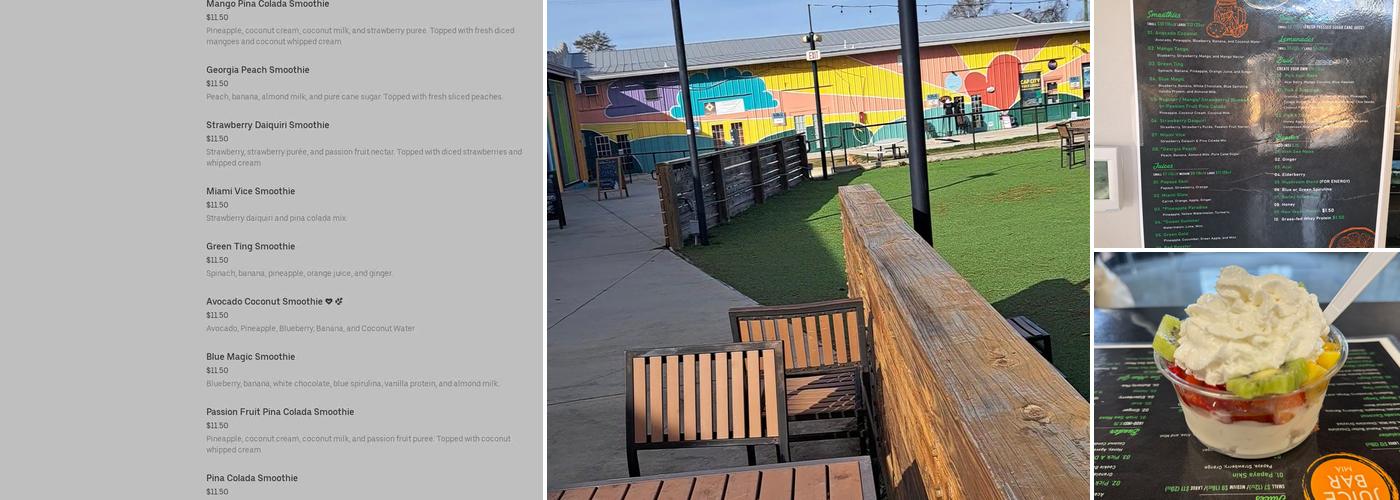 Juice Bar Miami Menu