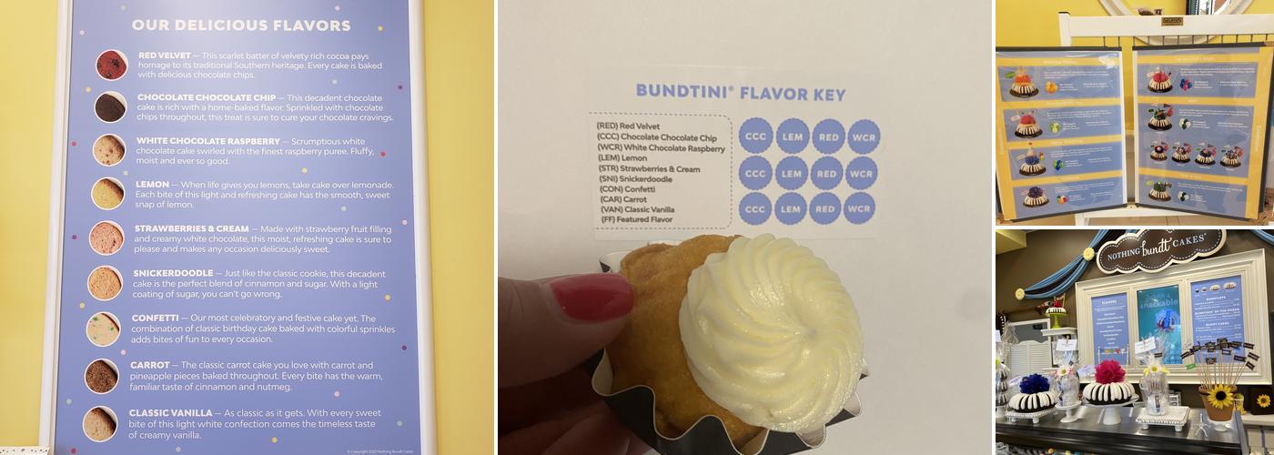 Nothing Bundt Cakes Menu