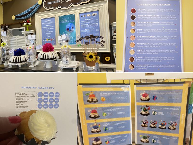 Nothing Bundt Cakes Menu